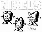 Coloring Mixels Nixels Pages Mixel Lego Corner Little Template Choose Board sketch template