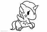 Unicorn Coloring Pages Simple Chibi Printable Kids Color Print sketch template