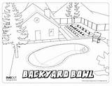 Backyard Skatepark Maze sketch template