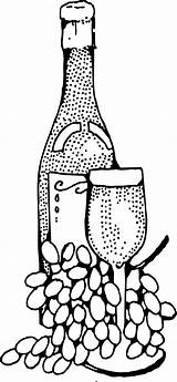Glass Clipart Coloring Wine Bottle Webstockreview Big sketch template
