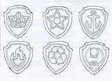 Patrol Badges Patrouille Coloriage Chase Personagens Everest Abzeichen sketch template