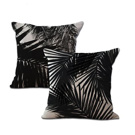 square  decorative black beige printed sofa throw cushion cover home decor car soft waist