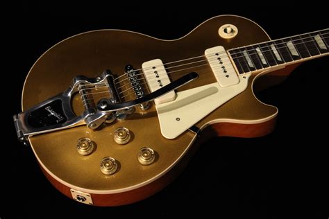 gibson les paul traditional p  bigsby goldtop sn  gino guitars