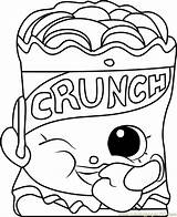 Coloring Pages Shopkins Chips Chip Crispy Color Kids Getdrawings Drawing Coloringpages101 sketch template