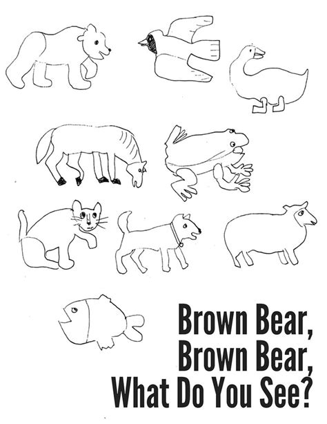 brown bear brown bear coloring sheet brown bear book brown bear