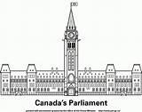 Parliament Building Canada Clipart Symbols Colouring Emblems Official Provinces Pages Clipground Gif sketch template