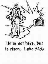 Risen Resurrection Easter Luke sketch template