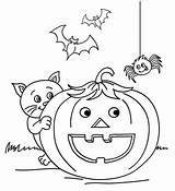 Halloween Pages Kids Color Coloring Printable sketch template