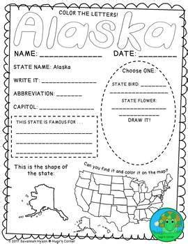 state  state learn  usa  bundle worksheets  hugos corner