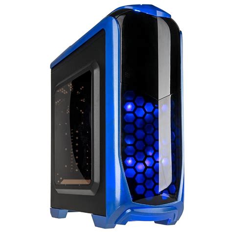 Kolink Aviator Midi Tower Gaming Case Black Blue Falcon Computers