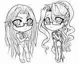 Coloring Anime Pages Cute Girl Girls Chibi Face Clipart Fox Library sketch template