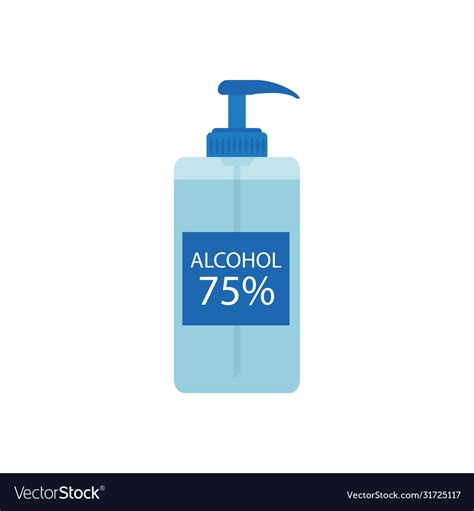 disinfectant alcohol gel  flat style isolated vector image