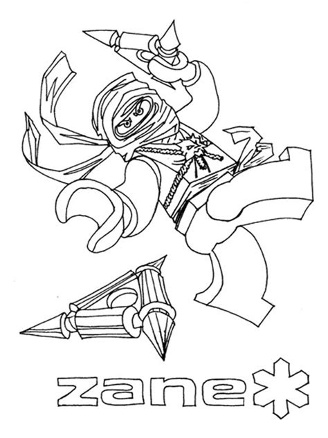 lego ninjago zane titanium coloring pages coloring pages