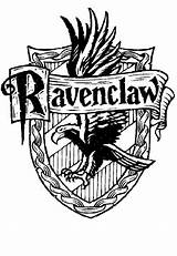 Ravenclaw Blason Coloriage Serdaigle Tableau Colorier sketch template