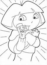 Dora Explorer Coloring Kids Fun Votes sketch template