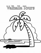 Palm Tree Coloring Library Cartoon sketch template