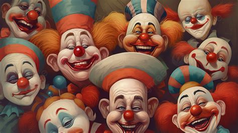 happy clown group background painting wallpaper hd desktop wallpaper