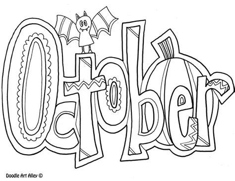 october coloring pages  kids school coloring pages pinterest