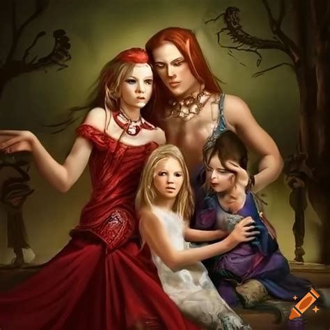 fantasy family portrait