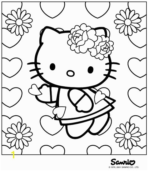 coloring page  kitty flowers divyajananiorg