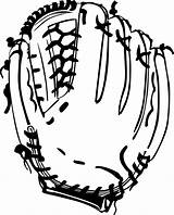 Glove Baseball Coloring Clipart Book Pages Ball Openclipart Vector Svg Silhouette Clip sketch template