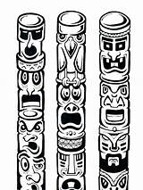 Pole Totem Coloring Pages Getcolorings sketch template