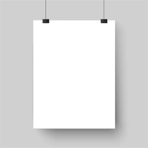 blank white poster template affiche paper sheet hanging  wall vec