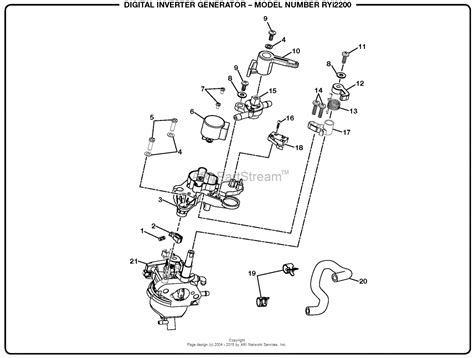 homelite ryi digital inverter generator parts diagram  carburetor