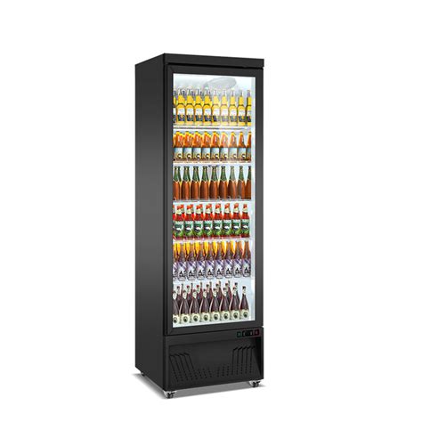 commercial upright beverage cooler  automatic defrost glass doors