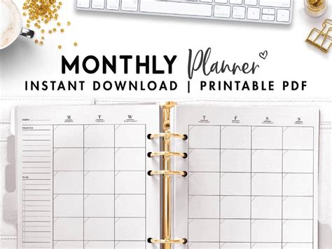 printable planner  open  ready   filled  notes pens
