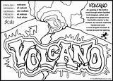 Volcano Coloring Pages Graffiti Cool Eruption Getdrawings Getcolorings Printable Colorings sketch template