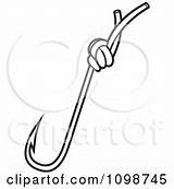 Hook Fishing Clipart Fish Outlined Hooks Illustration Royalty Pages Vector Lal Perera Coloring Anchor Triple Template sketch template