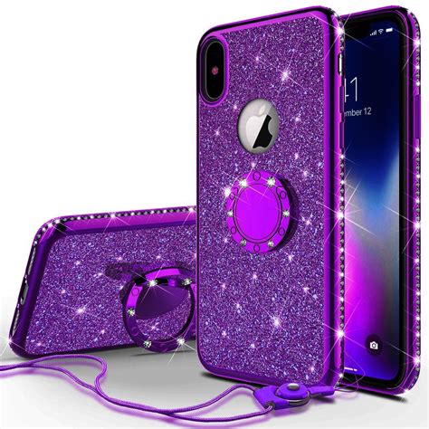 iphone  case glitter cute phone case girls  kickstand bling diamond rhinestone bumper