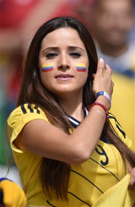 beautiful colombia fans at 2014 worldcup brazil beauty of world cup pinterest world cup