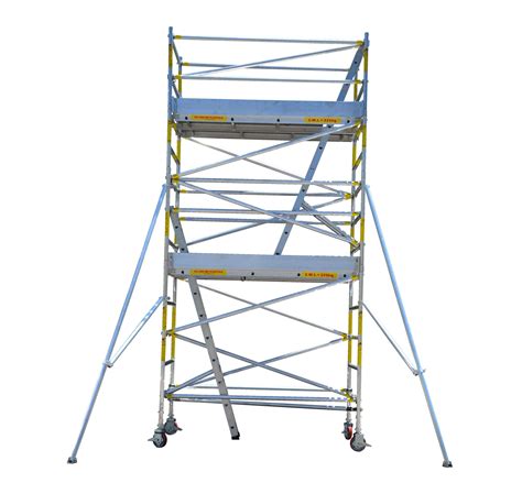easyscaf  aluminium mobile scaffold double width  level  scaffold