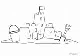 Sand Castle Coloring Pages Colouring Summer Sandcastle Kids Color Easy Coloringpage Eu Sandcastles Beach Preschool Choose Board sketch template