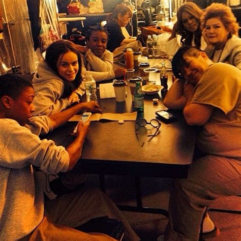 the cast chilled out in between takes orange is the new black season two instagram pictures