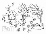Coloring Autumn Season Country Pages Color Drawing Luna Leave sketch template