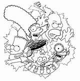 Simpsons Coloring Pages Simpson Print Drawing Kids sketch template