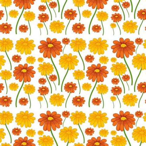 daisy flower seamless pattern  vector art  vecteezy