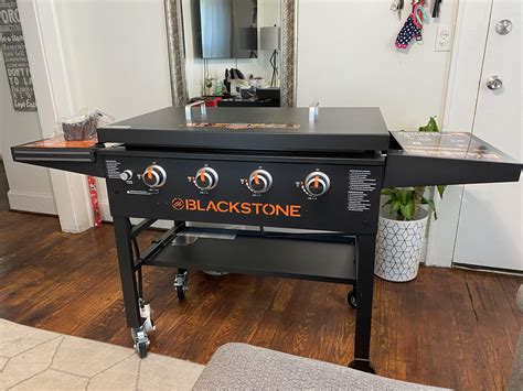 finally   wal mart blackstone  series  electric tabletop griddle  prep cart