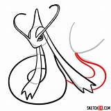 Pokemon Milotic Draw Step Sketchok sketch template