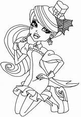 Noir Catty Coloring Pages Monster High Getcolorings sketch template