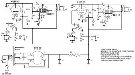 stereo tube amplifier  watts schematic design