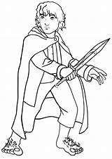 Hobbit Coloring sketch template