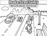 Coloring Pages Safety Road Street Sidewalk Colouring Template Vs Resolution High Medium Sketch sketch template