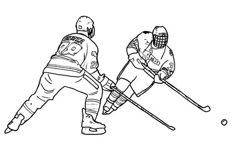 hockey player coloring pages    print