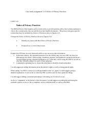 case  docx case study assignment   notice  privacy practices