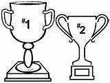Coloring Trophy Pages 2nd 1st Printable sketch template