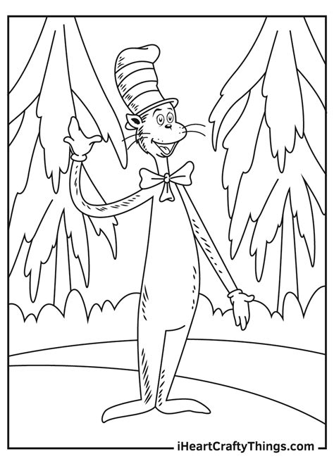 printable cat   hat coloring pages updated